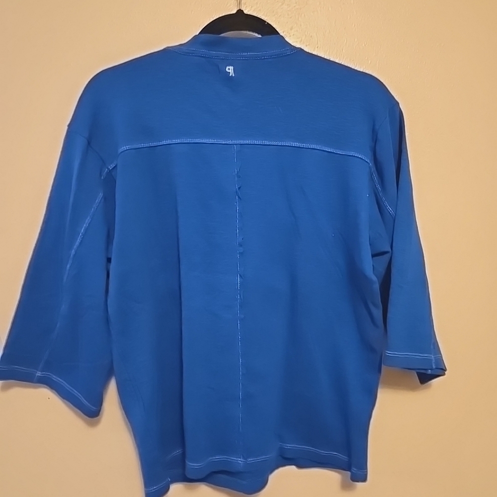 Pilcro Blue Long Sleeve Tee with Red '74' Graphic - Picture 4 of 6